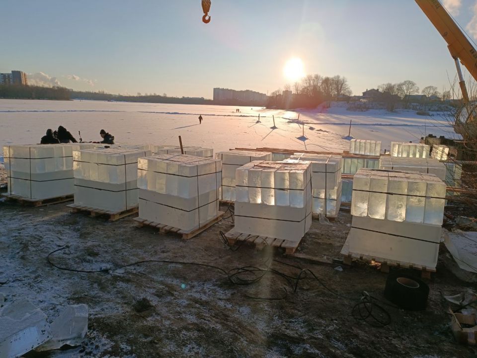 Лед,блоки льда для скульптур, лед строительный - 4