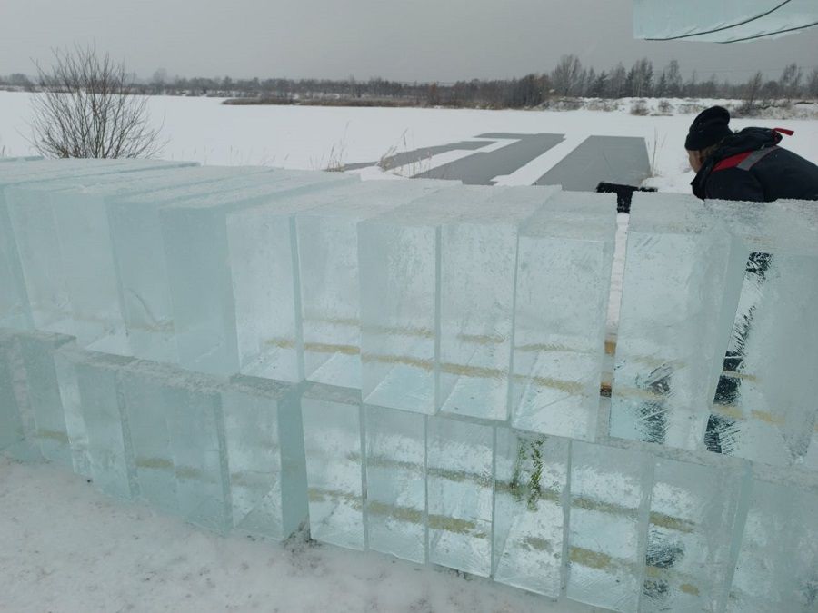 Лед,блоки льда для скульптур, лед строительный - 1