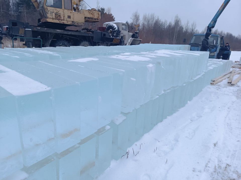 Лед,блоки льда для скульптур, лед строительный - 3