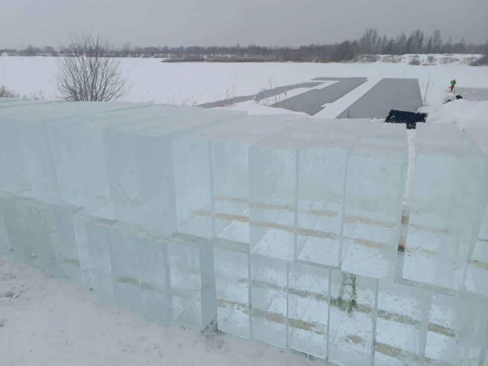 Лед,блоки льда для скульптур, лед строительный - 2